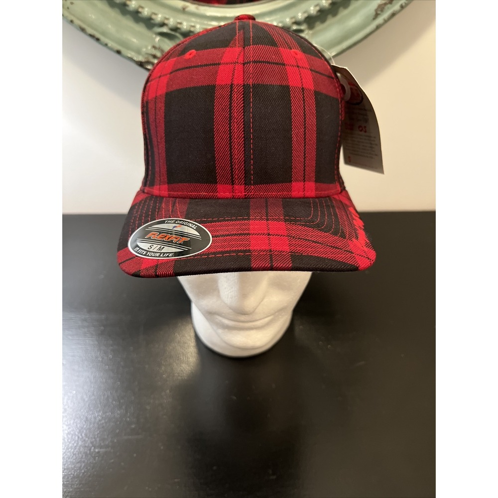 Cowgirl Tuff Co. Women's Red/Black Plaid Baseball cap hat New with tags